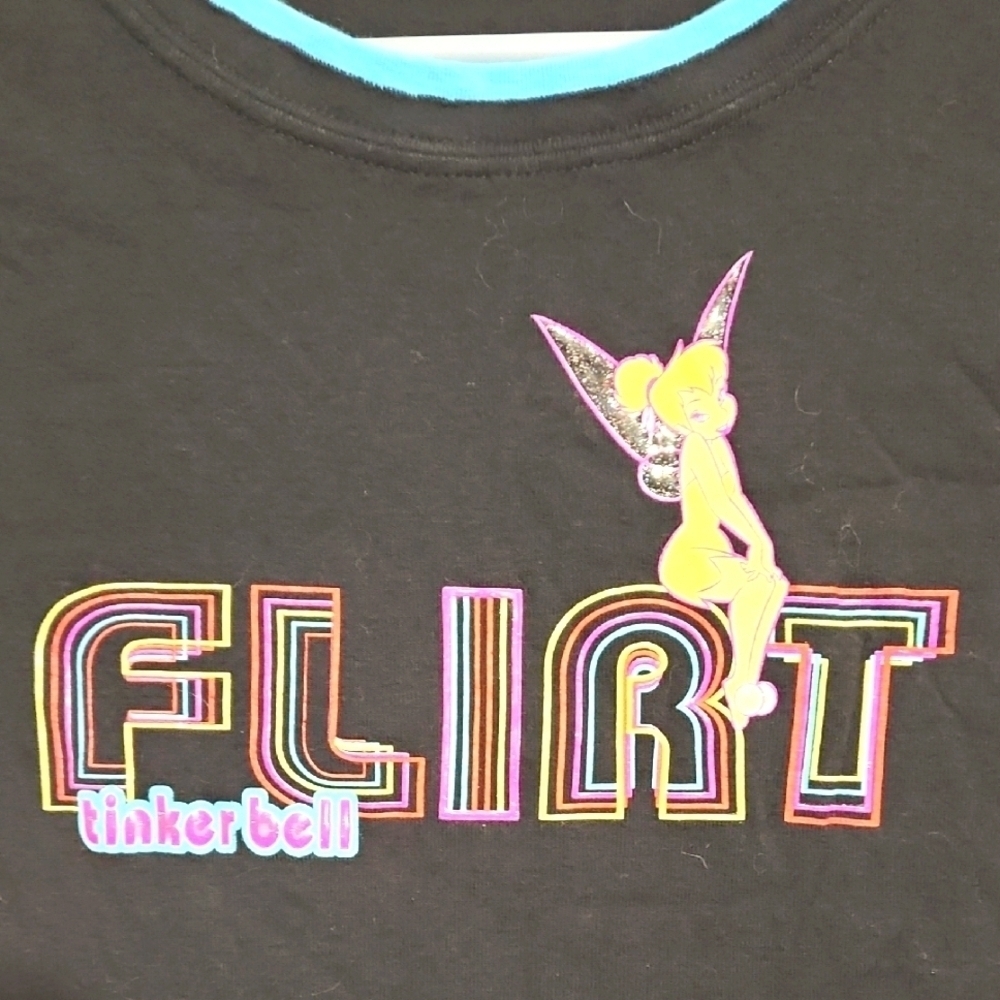 Disney Classic Vintage Grapgic Tee w/Tibkerbell And Flirt Sz XL